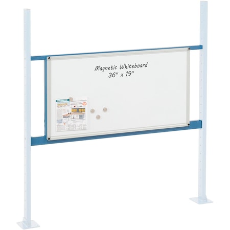 Global Industrial 36in Whiteboard Panel Kit, 48inW, Blue 319178BL